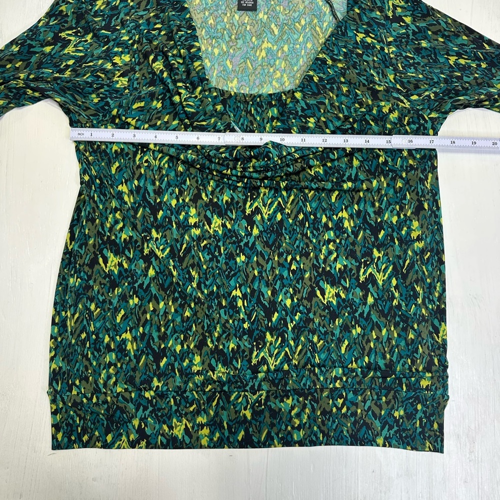 Grace Elements Women’s Medium Cowl Neck Long Sleeve Blouse Y2K Button Sleeve - Picture 2 of 8